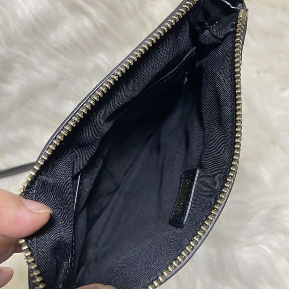 Coach Swagger Swingpack Crossbody Purse Handbag Black Gold Womens - Picture 5 of 12